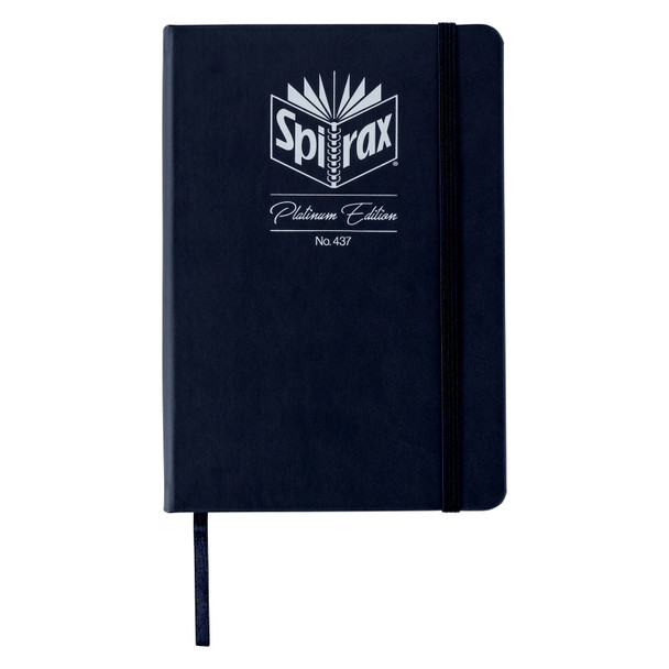 Spirax Platinum Premium Journal A5 160 Page Dotted Jet Pack of 10