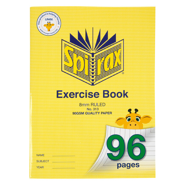 Spirax 313 Super Size Exercise Book 320x235 96 Page 8mm Ruled - Pack of 10 | Mega Office Supplies
