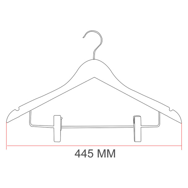 Dolphy Brown Standard Hook Hanger with Clips Pack of 50 | Mega Office Supplies