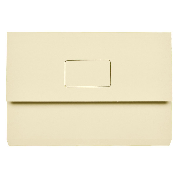 Marbig Slimpick Document Wallet Foolscap Buff Box of 50