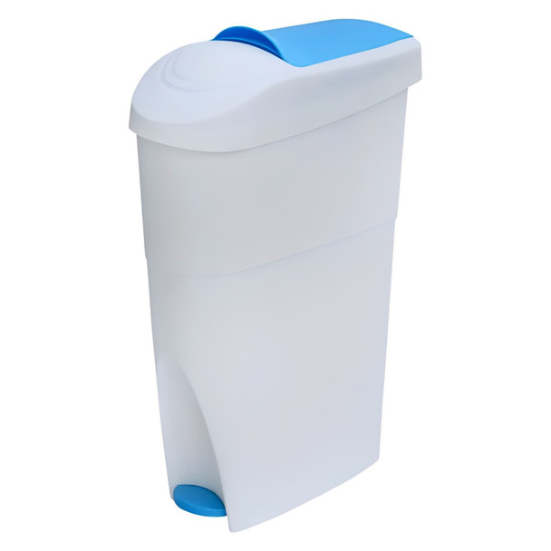 Dolphy Sanitary Bin with Paddle 18L White and Blue | Mega Office Supplies Dolphy Sanitary Bin with Paddle 18L White and Blue | Mega Office Supplies