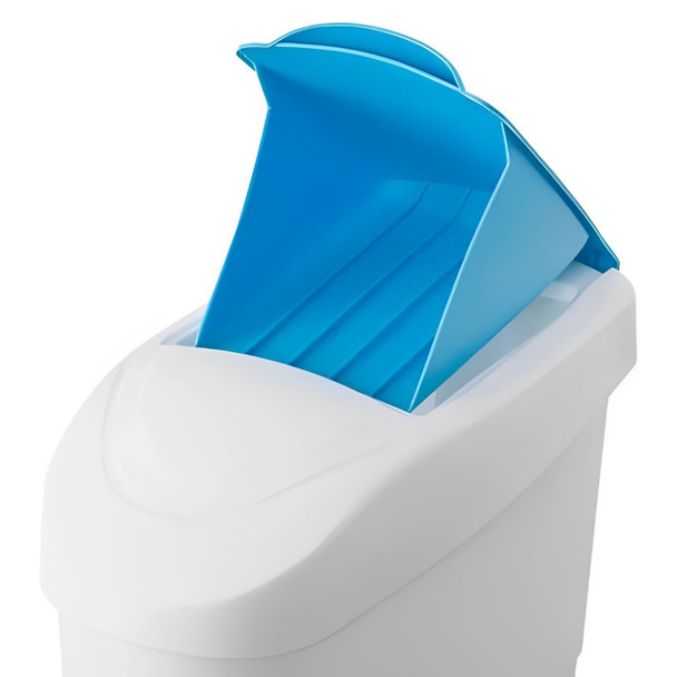 Dolphy 18L White and Blue Sanitary Bin with Paddle | Mega Office Supplies Dolphy 18L White and Blue Sanitary Bin with Paddle | Mega Office Supplies