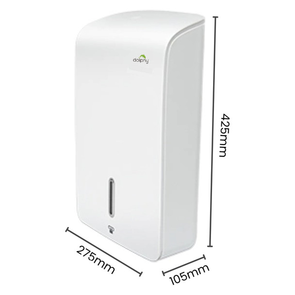 Dolphy Ultraslim Paper Towel Dispenser White Jumbo Plaza | Mega Office Supplies