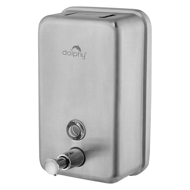 Dolphy Stainless Steel Rectangle Soap Dispenser 1100ml Silver | Mega Office Supplies