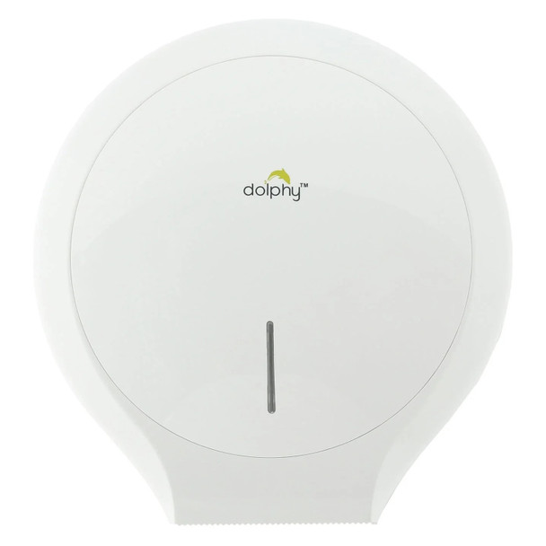 Dolphy Classic Jumbo Toilet Roll Dispenser White | Mega Office Supplies