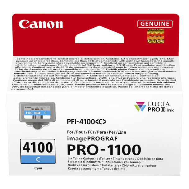 Canon Cyan PFI-4100 Ink Cartridge 80ml | Mega Office Supplies