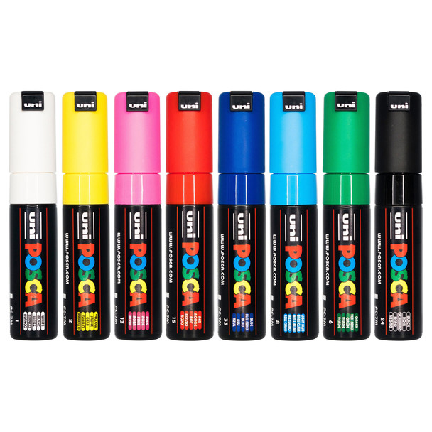 Posca Paint Marker Pen Assorted Wallet 8 PC-7M | Mega Office Supplies