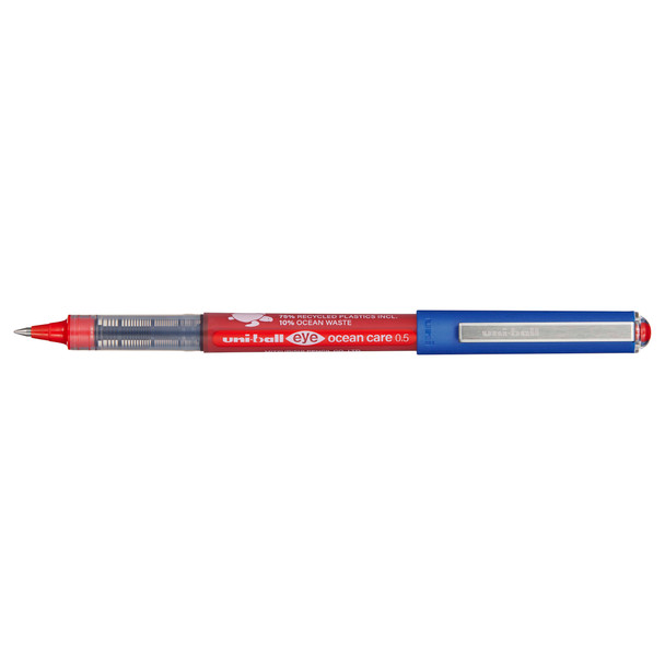 Uni-Ball UB-150ROP Eye Ocean Care Micro Liquid Ink Rollerball Pen 0.5mm Red | Mega Office Supplies