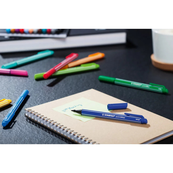 Stabilo Assorted Wallet 12 488/12-01 Pointmax Felt-Tip Fineliner | Mega Office Supplies