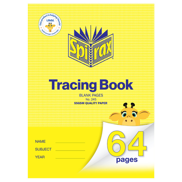 Spirax 245 Tracing Book A4 64 Page Blank Pack of 20