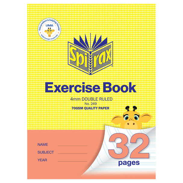 Spirax 249 Exercise Book 250x175mm 32 Page 4mm Double Ruled - Pack of 20 | Mega Office Supplies