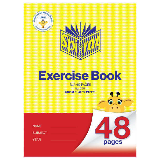 Spirax 255 Exercise Book A4 48 Page Blank Pack of 20