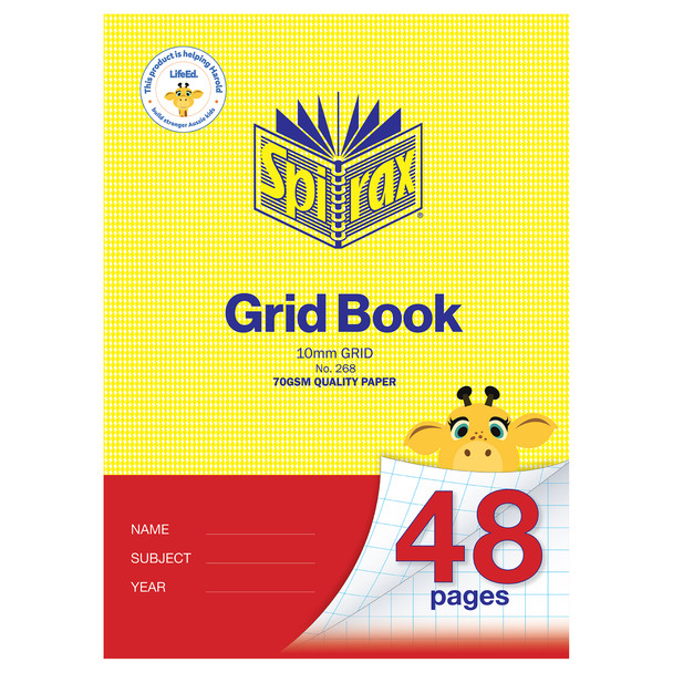 Spirax 268 Grid Book A4 48 Page 10mm Pack of 20