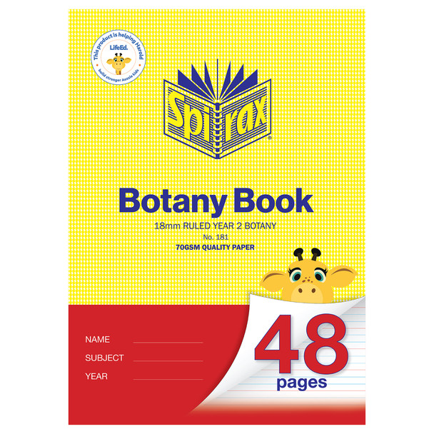 Spirax 181 Botany Book A4 48 Page Year 2 - Pack of 20 | Mega Office Supplies