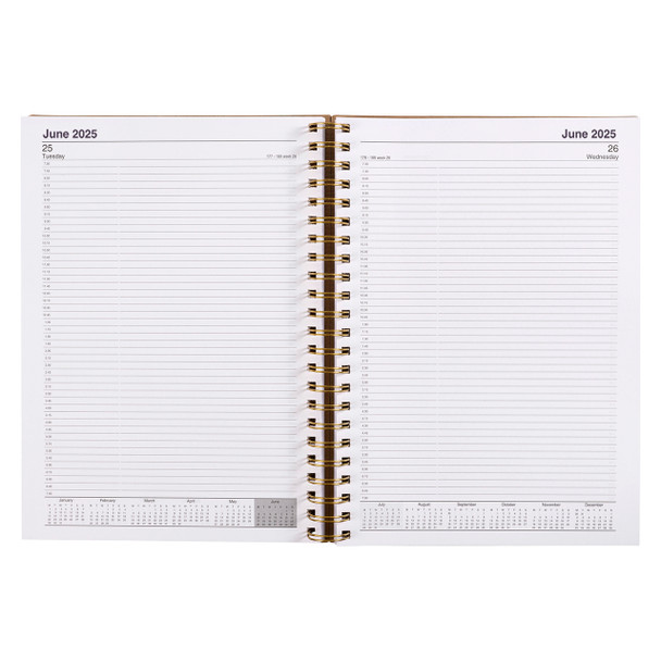 Ecowise Recycled Diary A4 Day To A Page Kraft 2026 | Mega Office Supplies