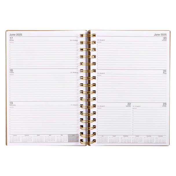 Ecowise Recycled Diary A5 Week To View Kraft 2026 | Mega Office Supplies