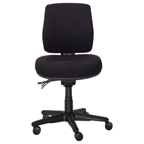 Buro 3 Lever Mid Back with Seat Slide without Arms Charcoal Roma | Mega Office Supplies