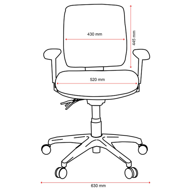 Buro Green Roma 3 Lever Mid Back with Seat Slide with Arms | Mega Office Supplies