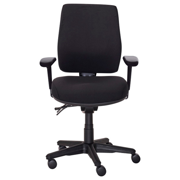Buro 3 Lever High Back with Seat Slide with Arms Navy Roma | Mega Office Supplies