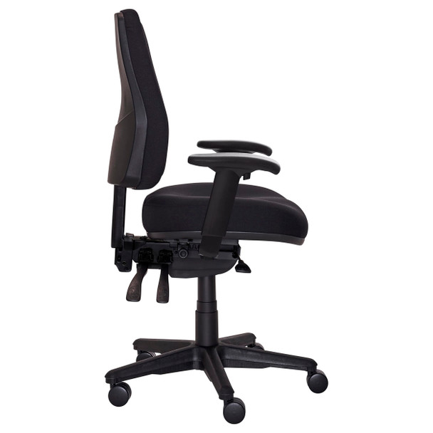 Buro High Back with Seat Slide with Arms Green Roma 3 Lever | Mega Office Supplies