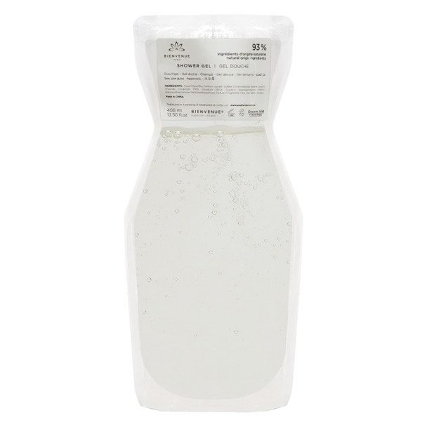 Bienvenue Shower Gel Ecofill Pouch 400ml (Carton 18) | Mega Office Supplies