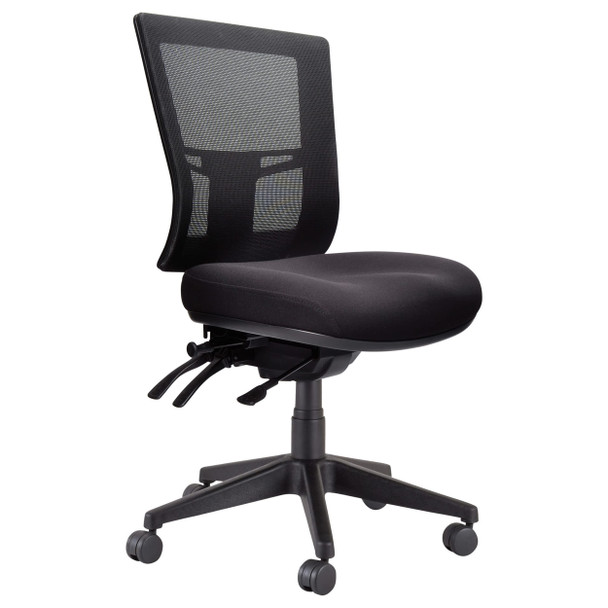 Buro Metro II 24/7 Mesh Back with Seat Slide Nylon Base without Arms Elastic Black | Mega Office Supplies