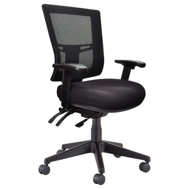 Buro Metro II 24/7 Mesh Back with Seat Slide Nylon Base with Arms Elastic Black | Mega Office Supplies