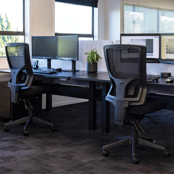 Buro Metro II 24/7 Mesh High Back with Seat Slide Nylon Base with Arms Elastic Black | Mega Office Supplies