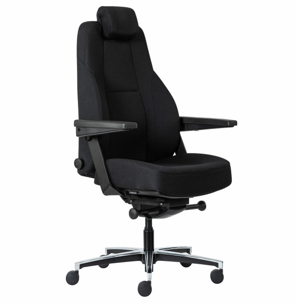 Buro Maverick 24/7 Controller Chair with Arms Fabric Black | Mega Office Supplies