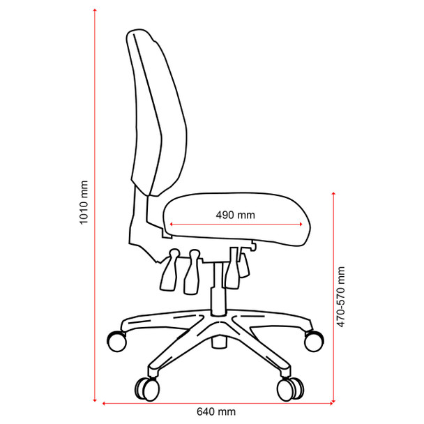 Buro Teal Tidal Medium Back Chair Fully Upholstered with Arms | Mega Office Supplies