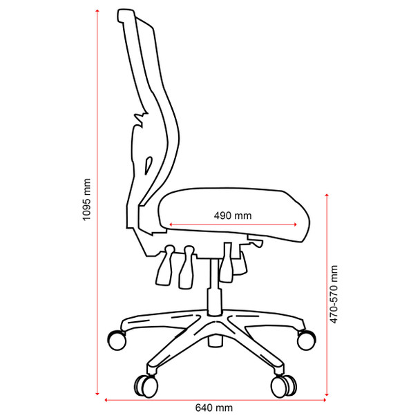 Buro Teal Tidal Mesh High Back Chair with Arms | Mega Office Supplies