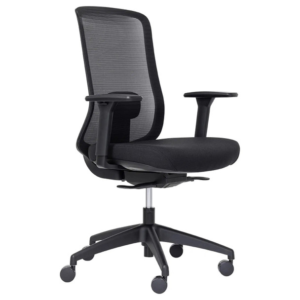 Buro Elan Mesh Back Chair with Arms Black | Mega Office Supplies