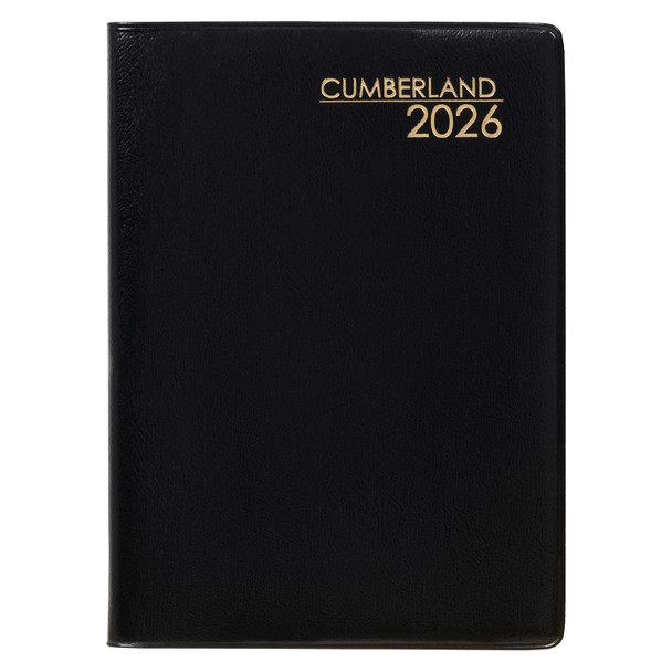 Cumberland 2026 PVC Pocket Diary A7 Week To View Black