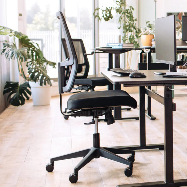 Buro Chair without Arms Black Mantra Mesh Back | Mega Office Supplies