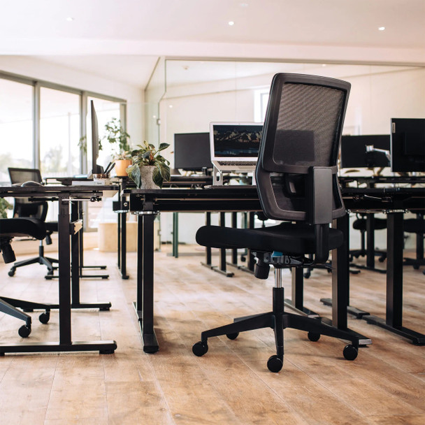 Buro Black Mantra Mesh Back Chair without Arms | Mega Office Supplies