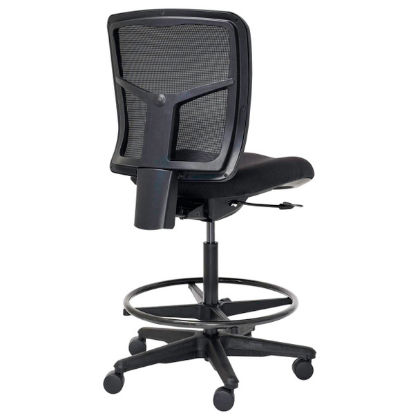 Mondo Tivoli Mesh Back Drafting Chair 1-Lever Without Arms Zen Black