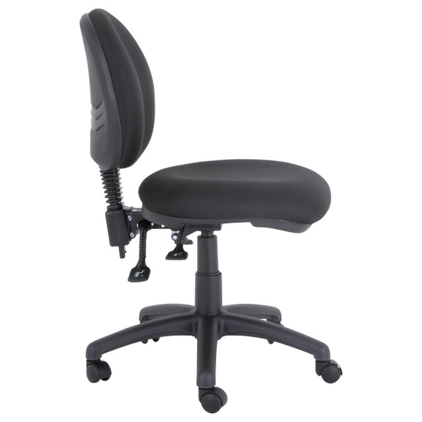 Mondo 3-Lever Mid Back Java Chair Without Arms Black