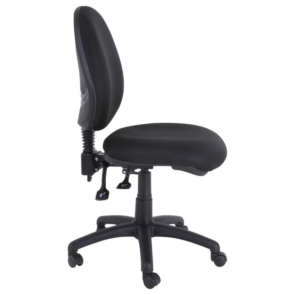 Mondo 3-Lever High Back Java Chair Without Arms Black