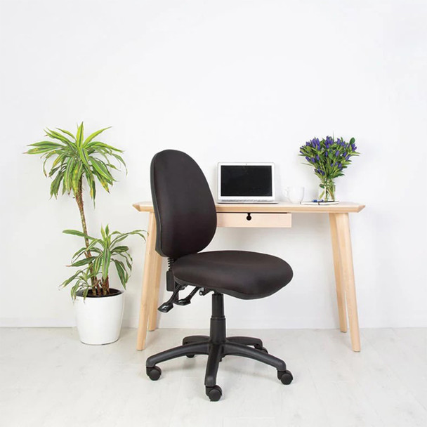 Mondo Black Java Chair 3-Lever High Back Without Arms