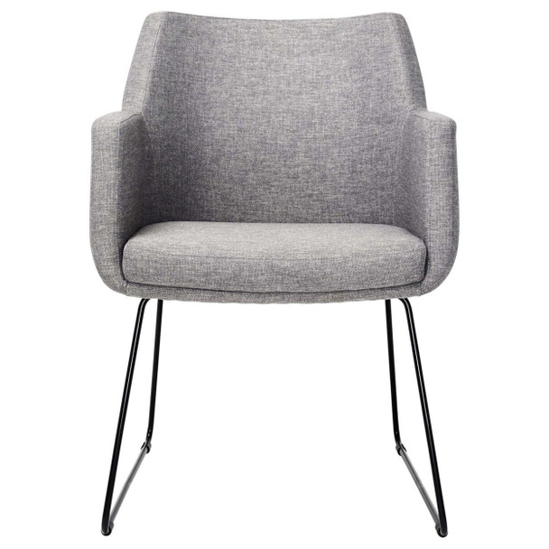 Konfurb Chair Everyday Model Black Powdercoated Sled Base Keylargo Ash Hady | Mega Office Supplies
