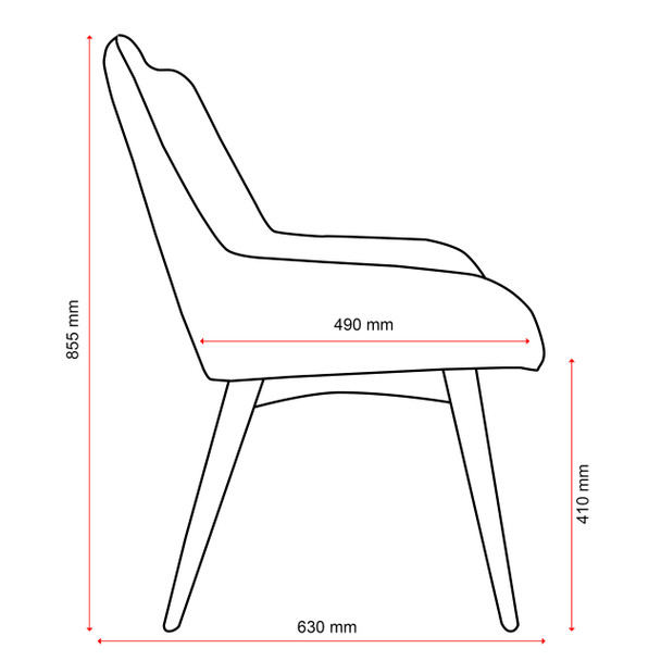 Konfurb Keylargo Ash Neo Chair Everyday 4-Leg Wood Base