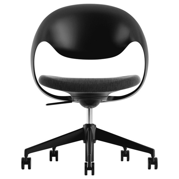 Loop 5-Star Chair Black Frame Black Fabric Seat Konfurb