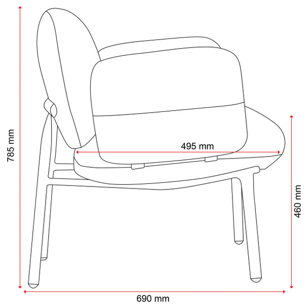 Nebu Armchair Konfurb Paprika