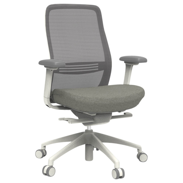 Konfurb Luna Chair Everyday Model Mesh Back with Arms White | Mega Office Supplies