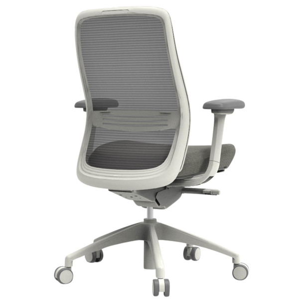 Konfurb Mesh Back Luna Chair with Arms White
