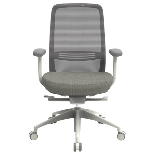 Konfurb Chair Everyday Model Mesh Back with Arms White Luna | Mega Office Supplies