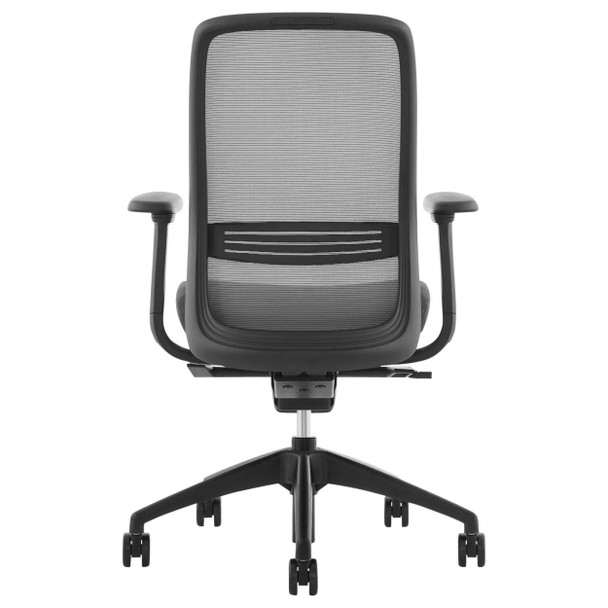Konfurb Black Luna Chair Mesh Back with Arms