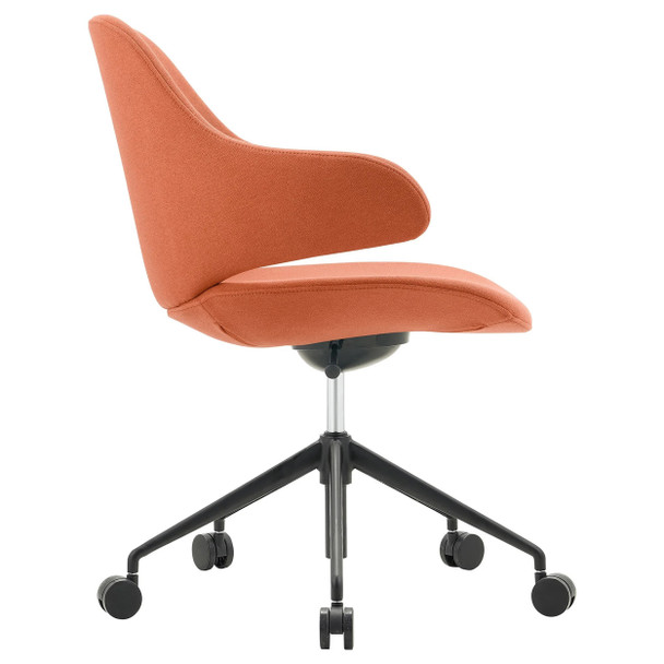5-Star Chair Mid Back with Arms Rust Konfurb Orbit