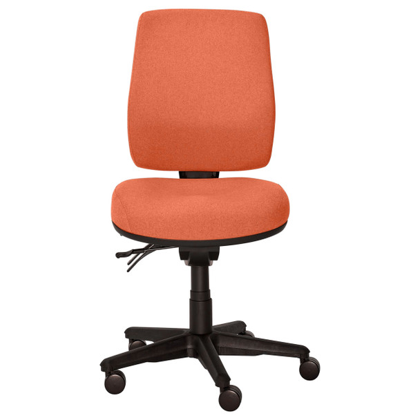 Buro 3 Lever High Back with Seat Slide without Arms SafeTex Rust Roma | Mega Office Supplies