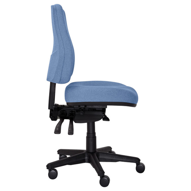 Buro SafeTex Cobalt Roma 3 Lever High Back with Seat Slide without Arms | Mega Office Supplies